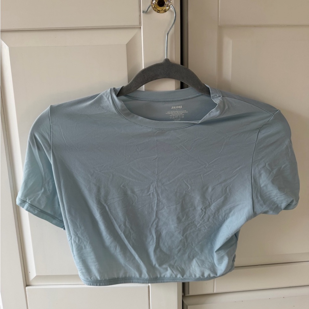 SKIMS Sky Blue Super Cropped Top